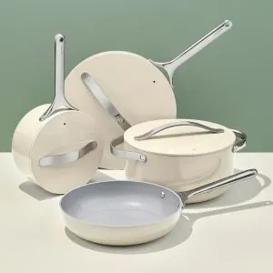caraway ceramic cookware cream