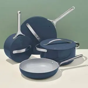 caraway ceramic cookware navy